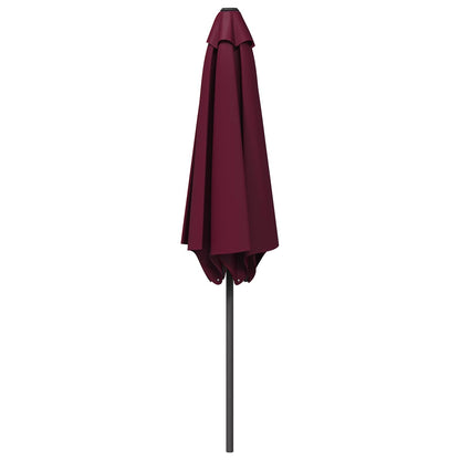Garden Parasol 270 x 270 cm Polyester Rectangular Bordeaux Red