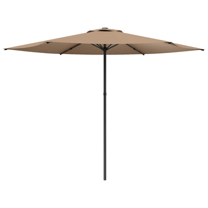 Garden Parasol 300 x 300 cm Polyester Rectangular Taupe
