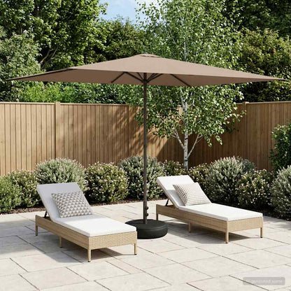 Garden Parasol with Base 200 x 300 cm Polyester Rectangular