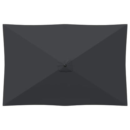 Garden Parasol with Base 200 x 300 cm Polyester Rectangular