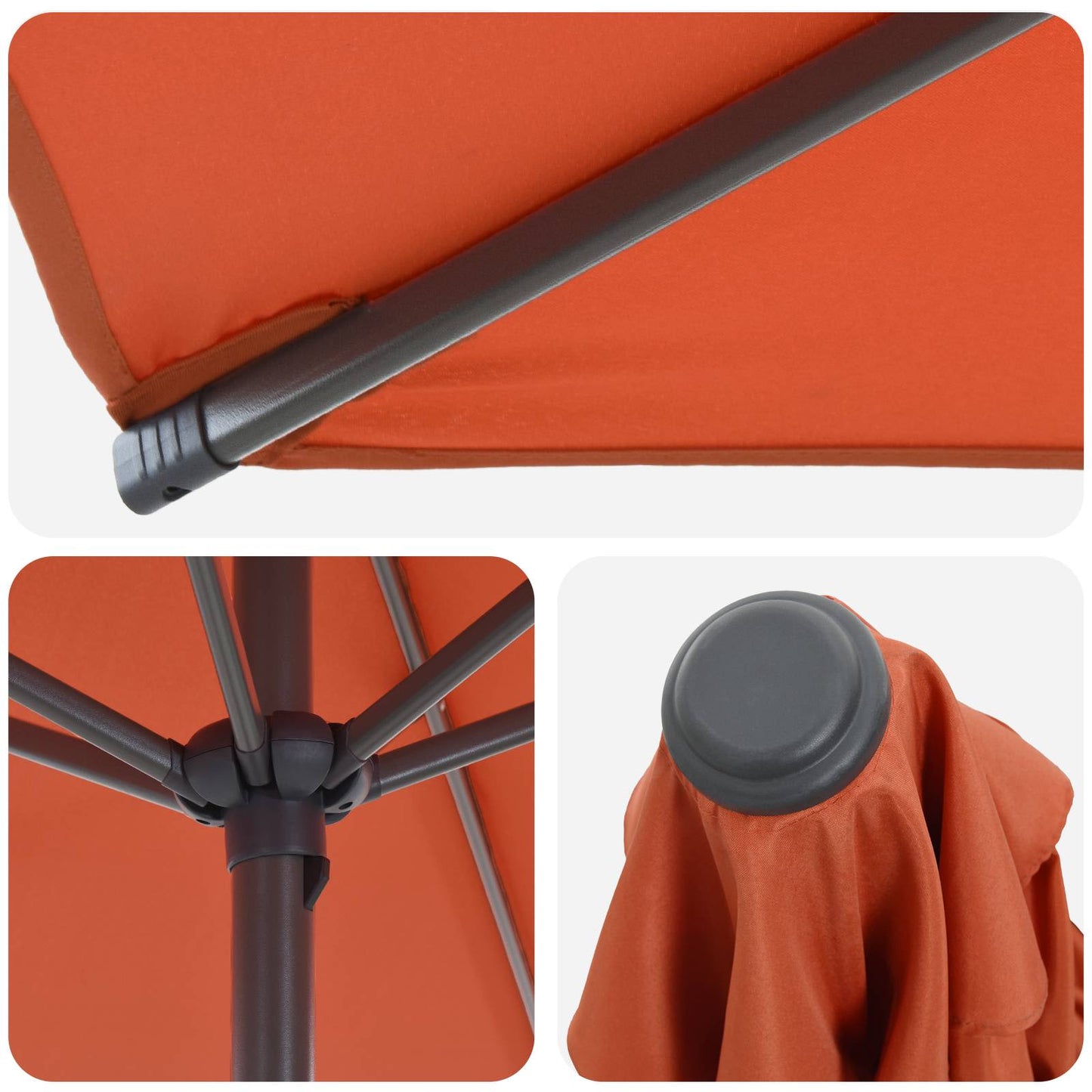 Garden Parasol with Base 200 x 300 cm Polyester Rectangular