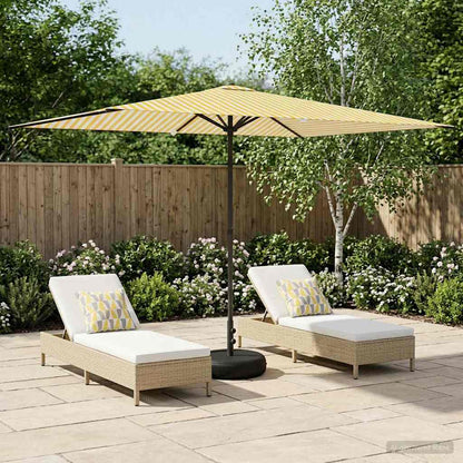 Garden Parasol with Base 200 x 300 cm Polyester Rectangular
