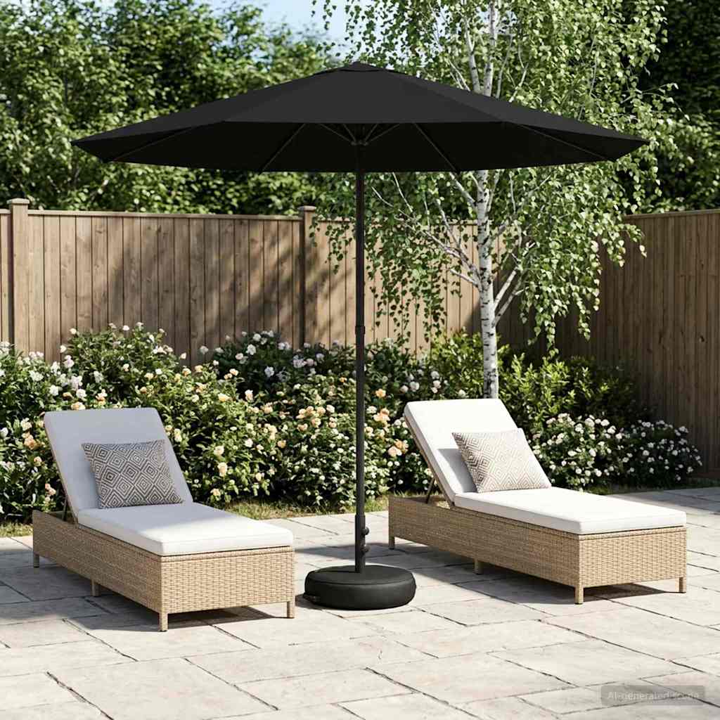 Garden Parasol with Base 230 x 230 cm Polyester Rectangular