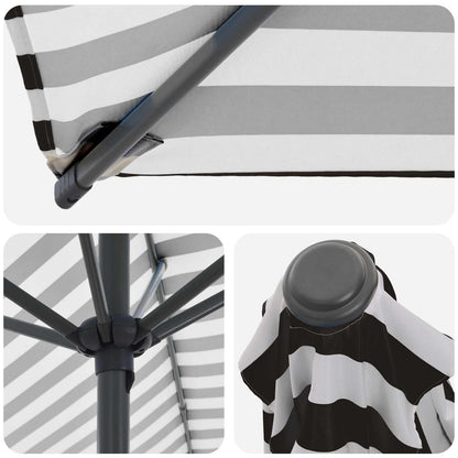 Garden Parasol with Base 230 x 230 cm Polyester Rectangular