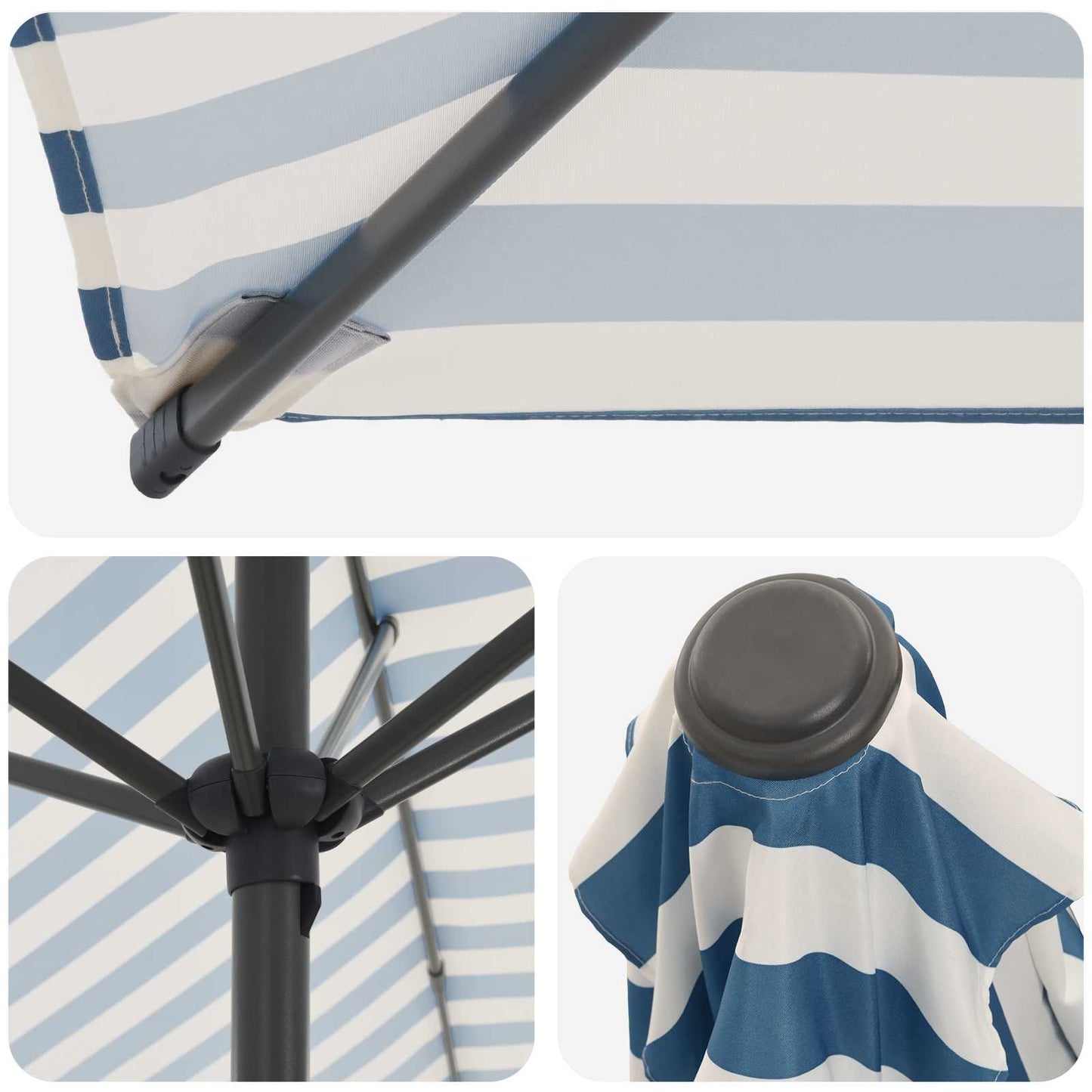Garden Parasol with Base 270 x 270 cm Polyester Rectangular