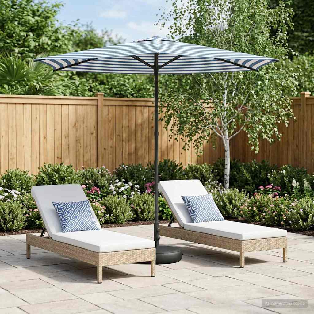 Garden Parasol with Base 270 x 270 cm Polyester Rectangular