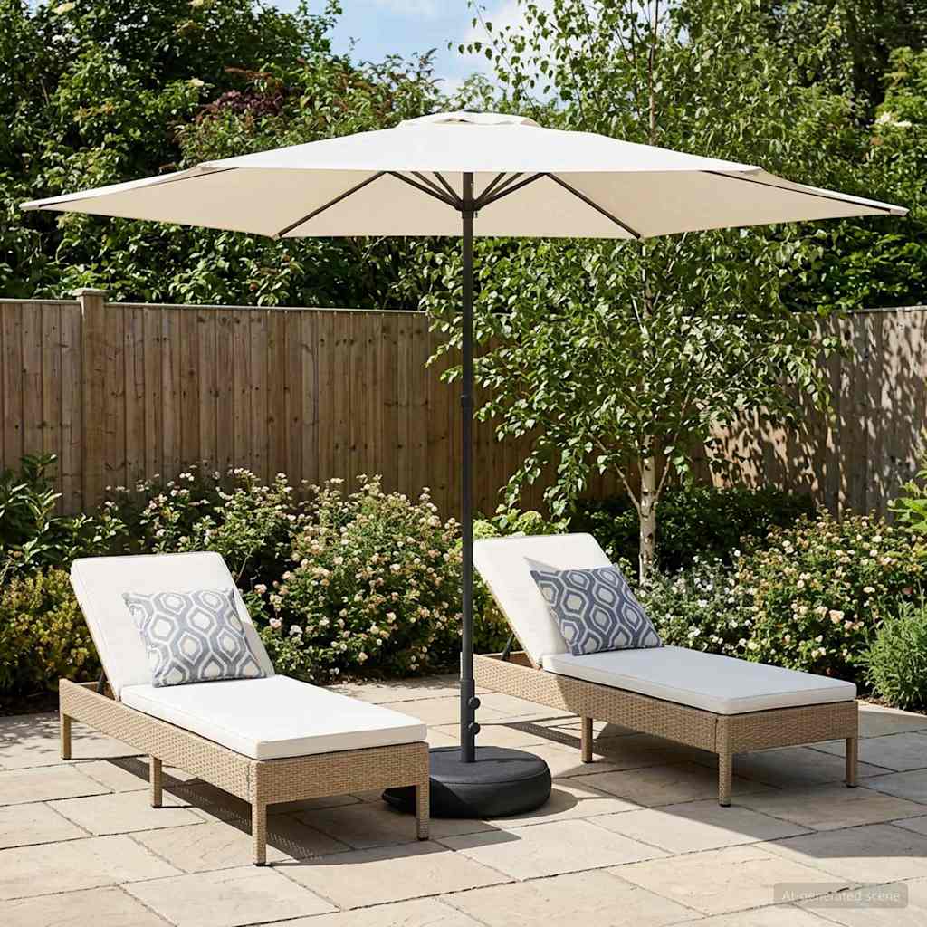 Garden Parasol with Base 300 x 300 cm Polyester Rectangular