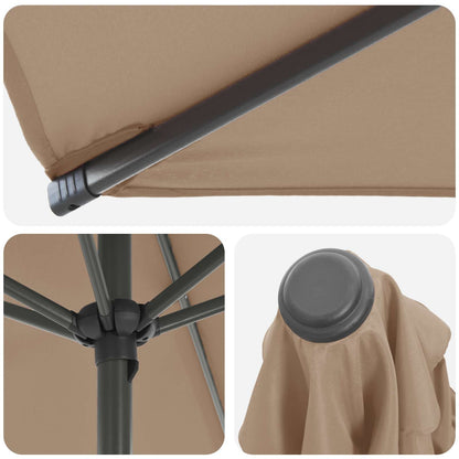 Garden Parasol with Base 300 x 300 cm Polyester Rectangular