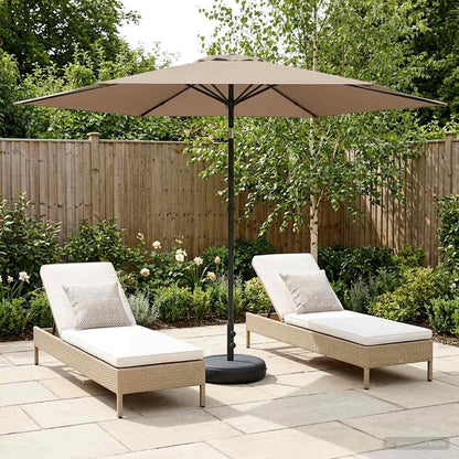 Garden Parasol with Base 300 x 300 cm Polyester Rectangular