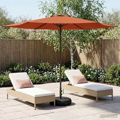 Garden Parasol with Base 300 x 300 cm Polyester Rectangular