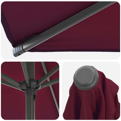 Garden Parasol with Base 300 x 300 cm Polyester Rectangular