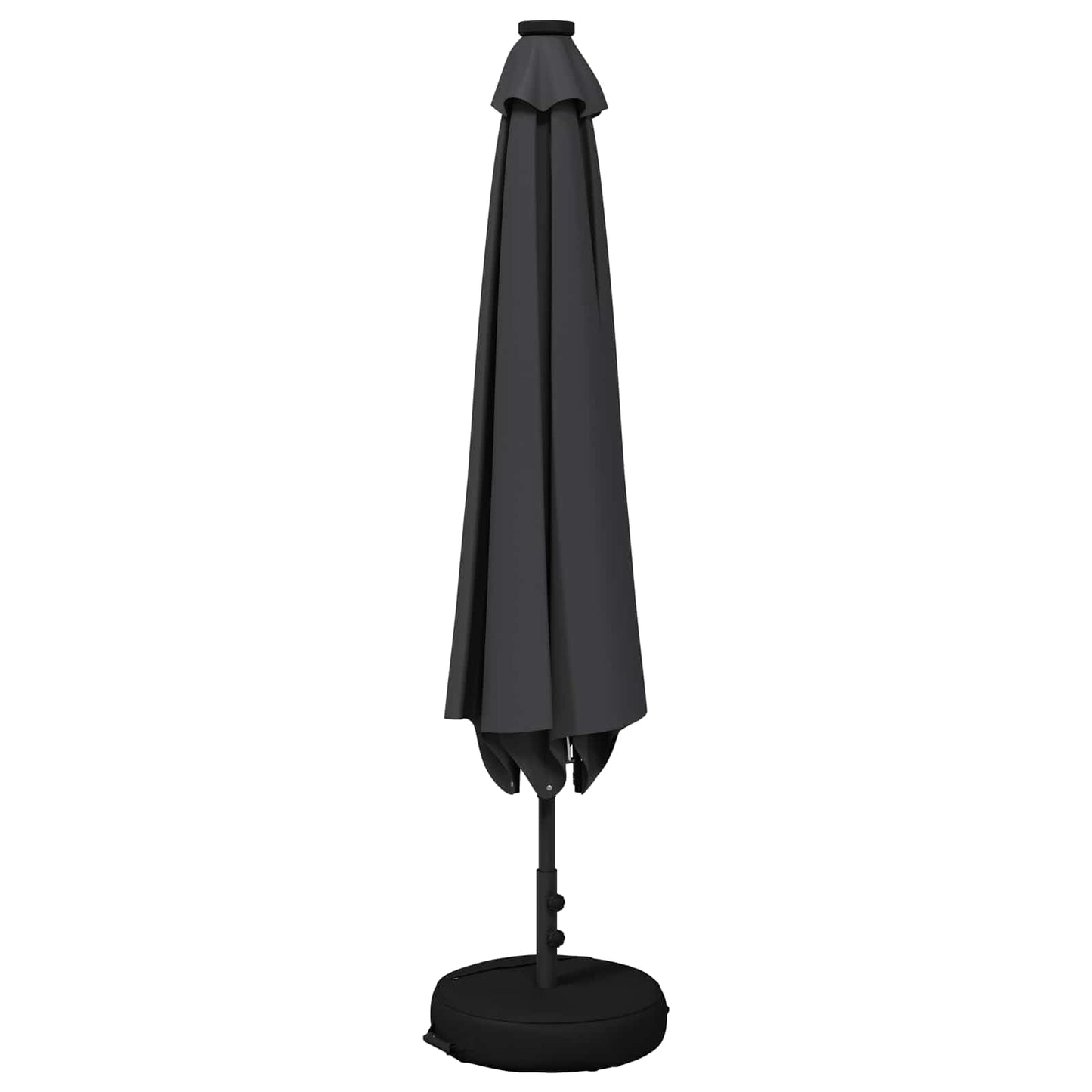 Garden Parasol with LED Lights and Base 200 x 300 cm Polyester