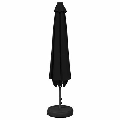 Garden Parasol with LED Lights and Base 200 x 300 cm Polyester