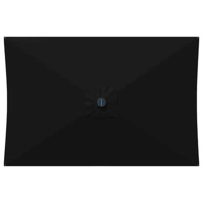 Garden Parasol with LED Lights and Base 200 x 300 cm Polyester