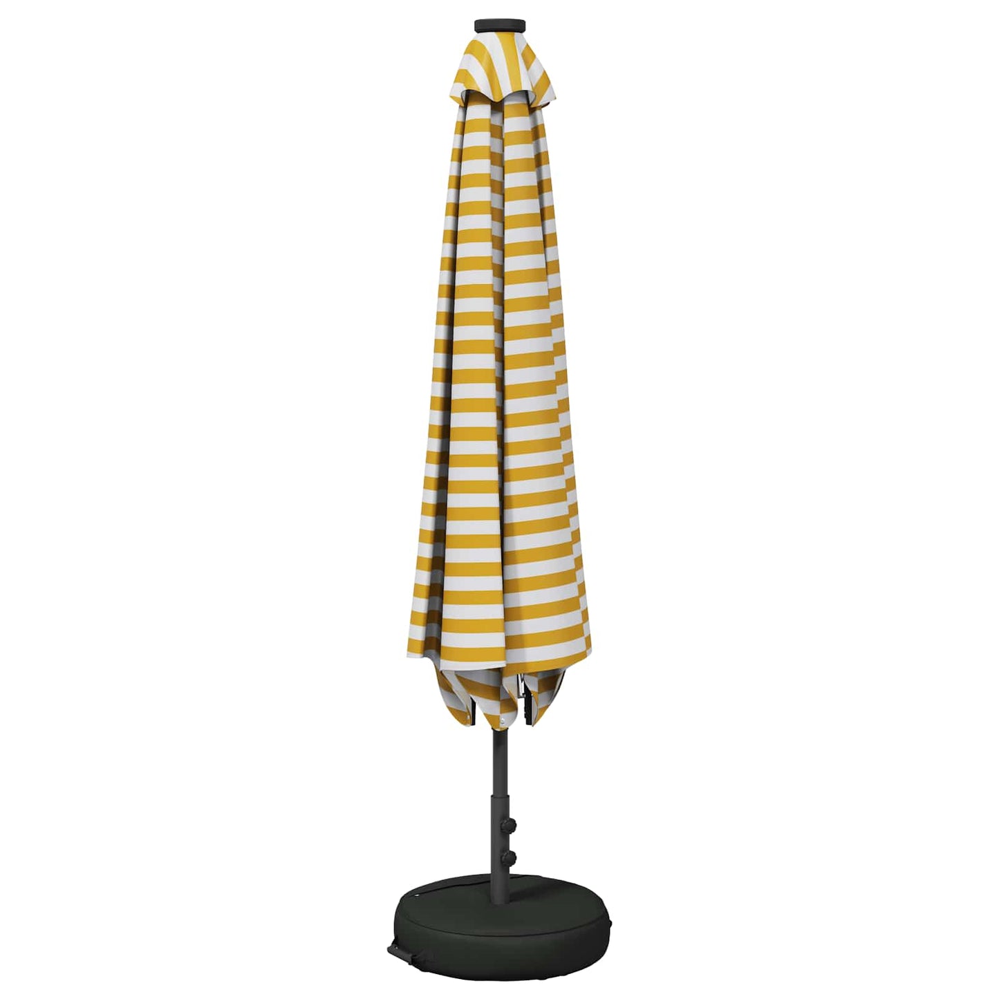 Garden Parasol with LED Lights and Base 200 x 300 cm Polyester