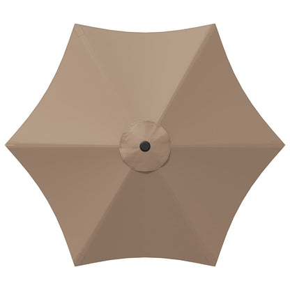 Garden Parasol with LED Lights and Base 230 x 230 cm Polyester