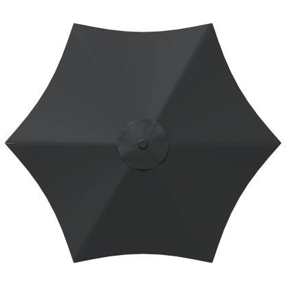 Garden Parasol with LED Lights and Base 230 x 230 cm Polyester