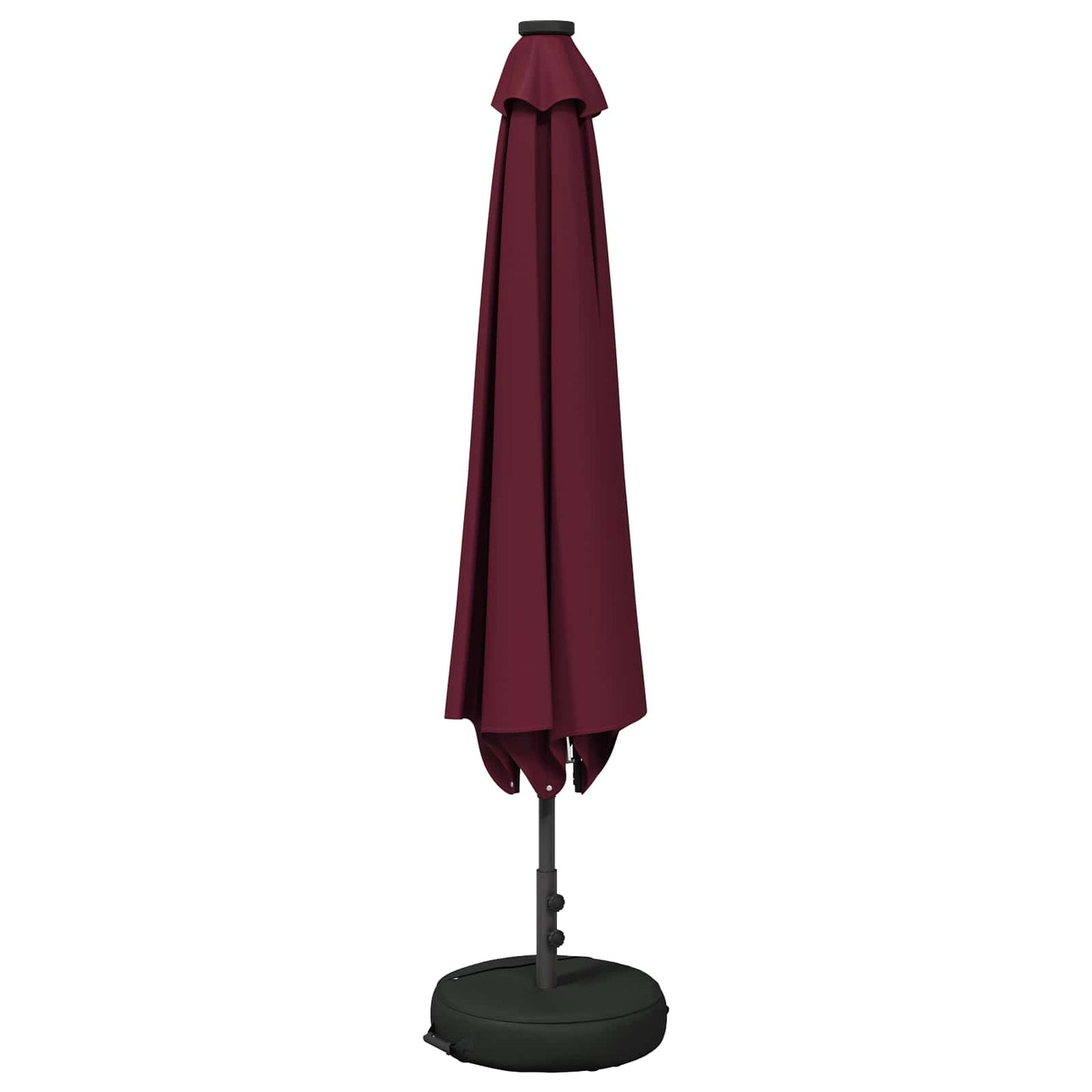 Garden Parasol with LED Lights and Base 230 x 230 cm Polyester