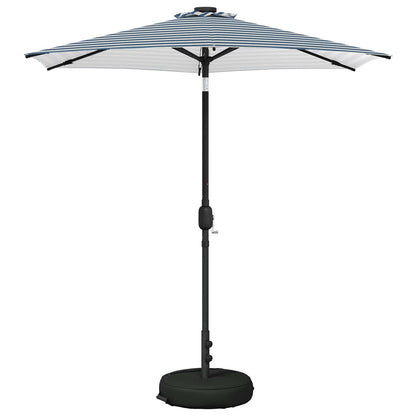 Garden Parasol with LED Lights and Base 230 x 230 cm Polyester