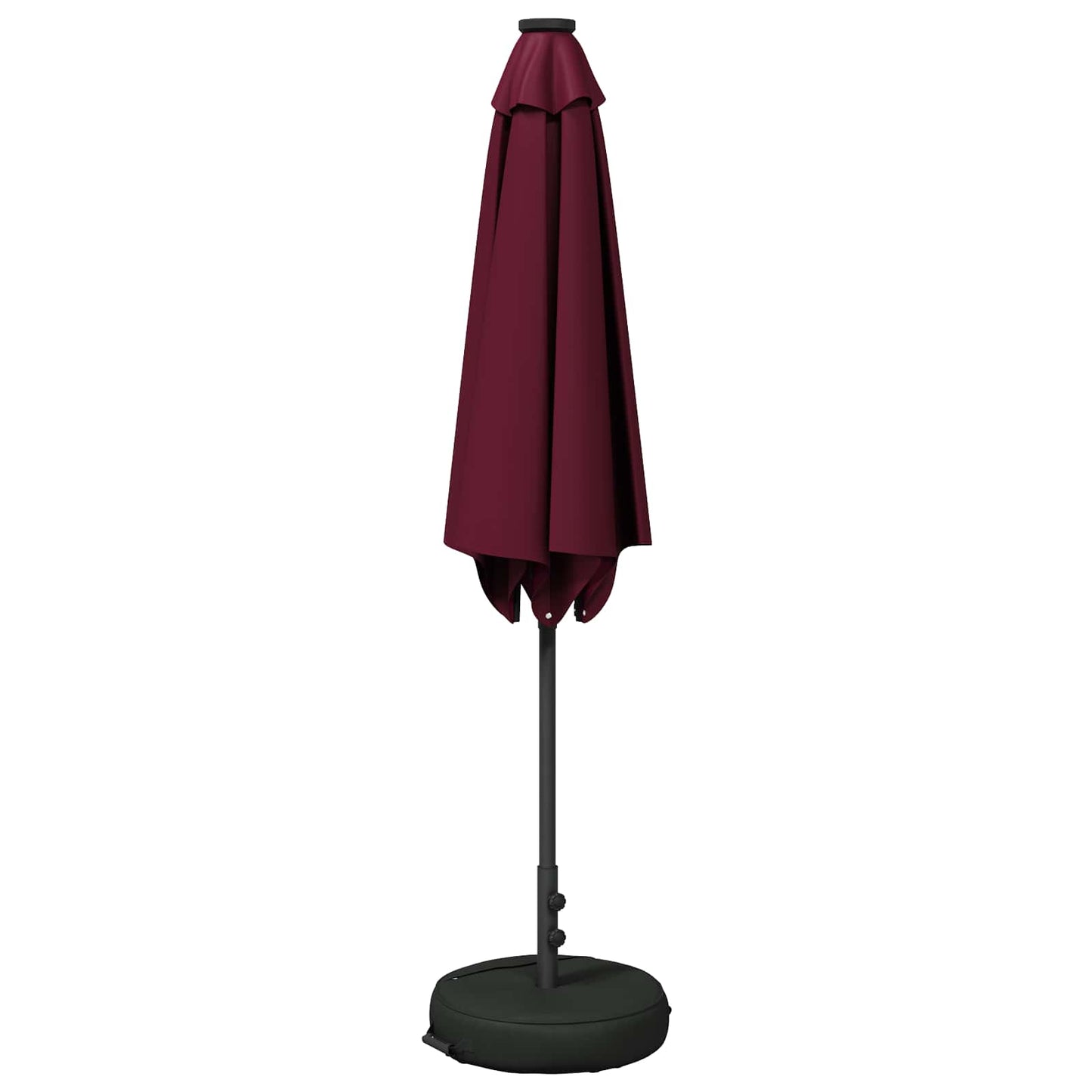 Garden Parasol with LED Lights and Base 270 x 270 cm Polyester
