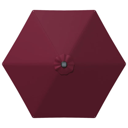 Garden Parasol with LED Lights and Base 270 x 270 cm Polyester