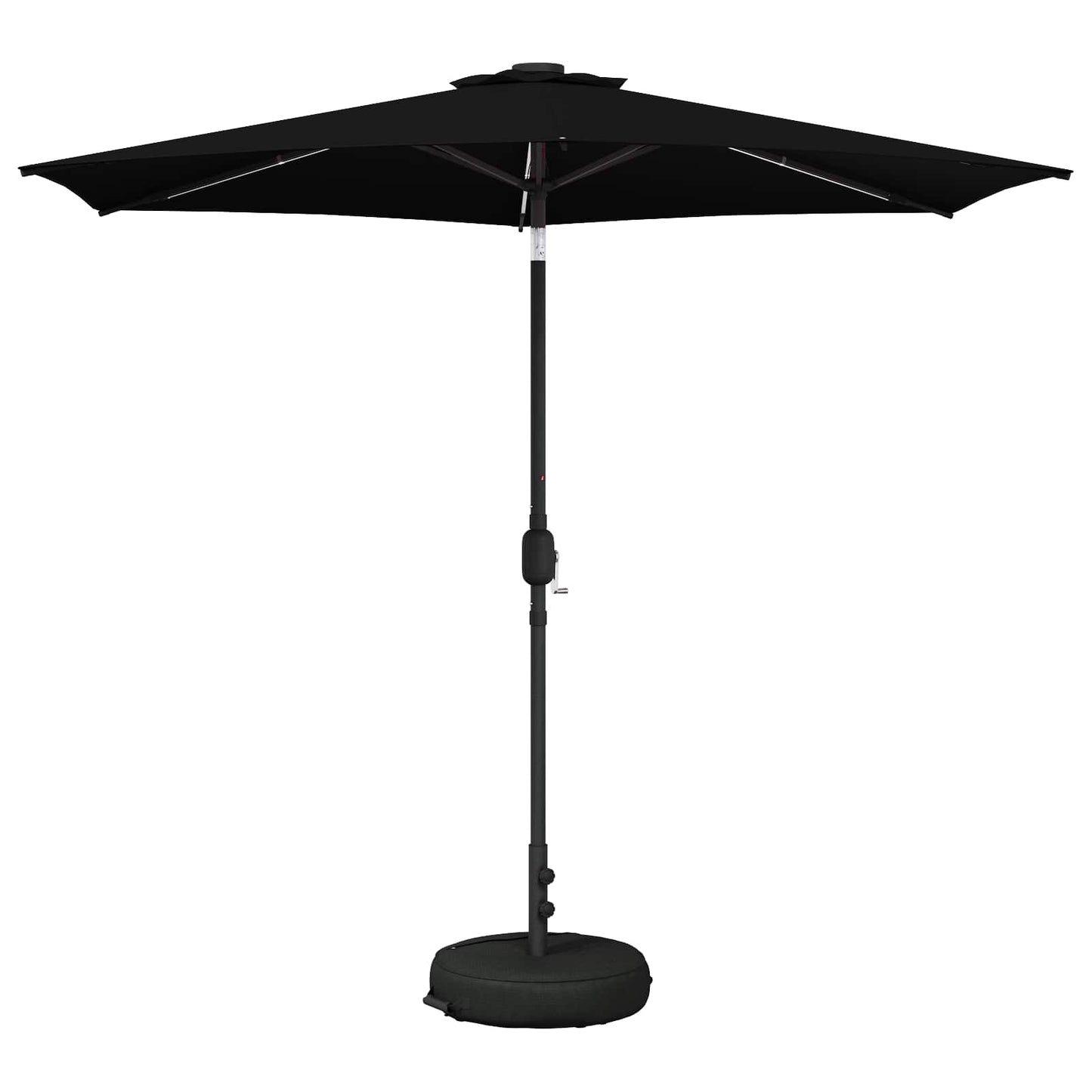 Garden Parasol with LED Lights and Base 270 x 270 cm Polyester