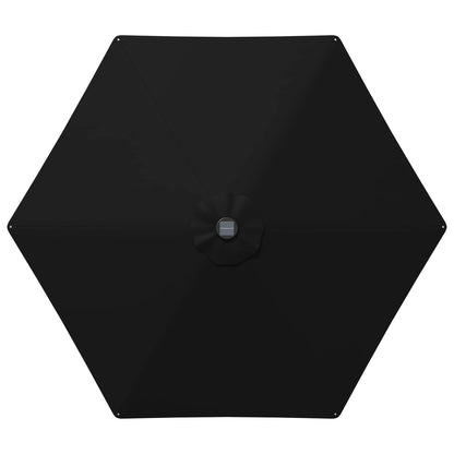 Garden Parasol with LED Lights and Base 270 x 270 cm Polyester