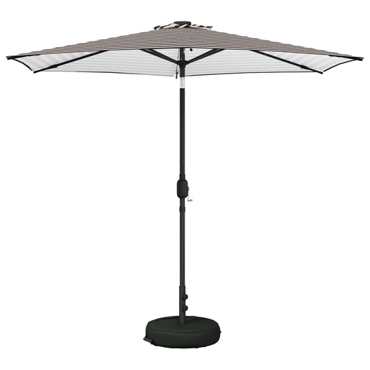 Garden Parasol with LED Lights and Base 270 x 270 cm Polyester