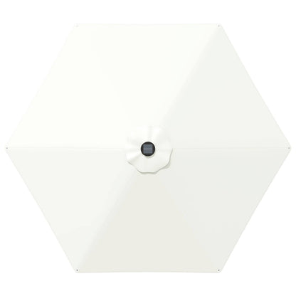 Garden Parasol with LED Lights and Base 300 x 300 cm Polyester