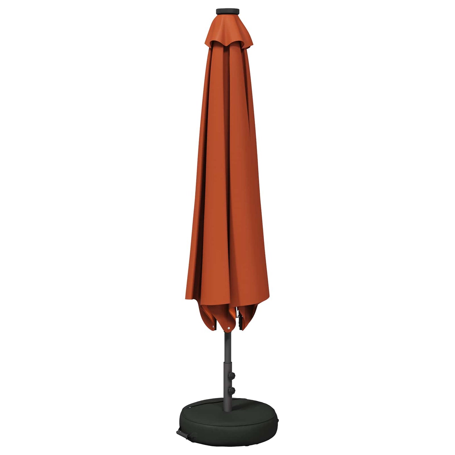 Garden Parasol with LED Lights and Base 300 x 300 cm Polyester