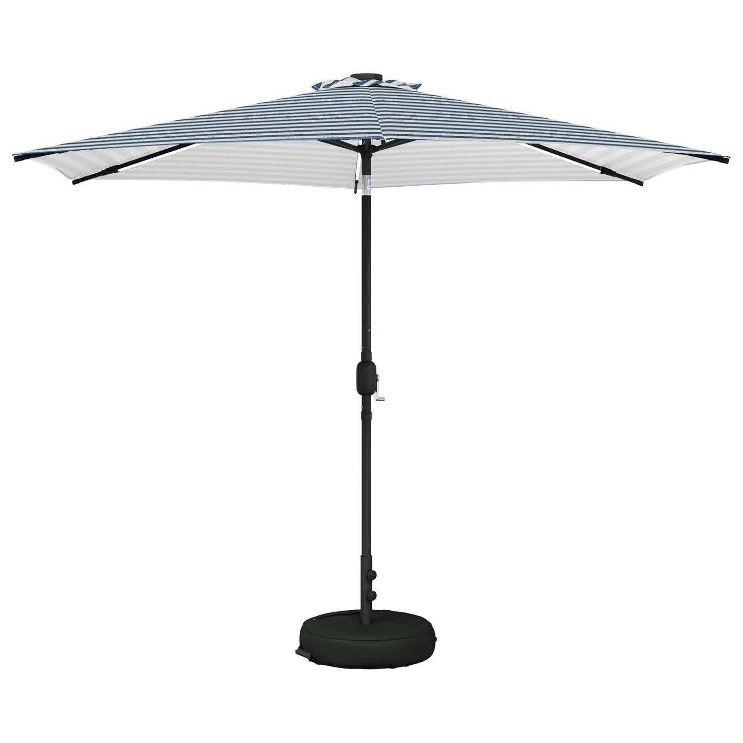 Garden Parasol with LED Lights and Base 300 x 300 cm Polyester