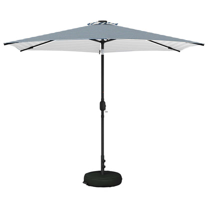 Garden Parasol with LED Lights and Base 300 x 300 cm Polyester