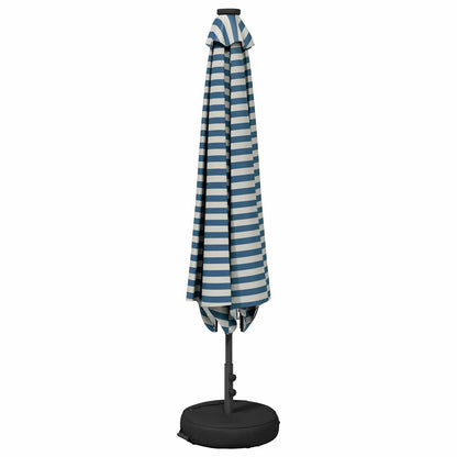 Garden Parasol with LED Lights and Base 300 x 300 cm Polyester