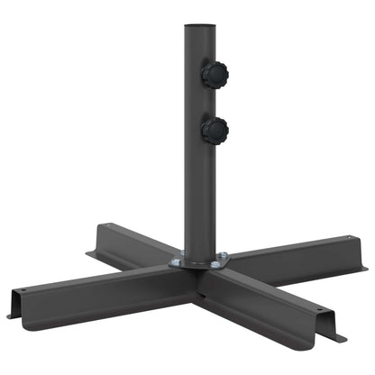 Patio Umbrella Base 50 x 50 cm Steel Black