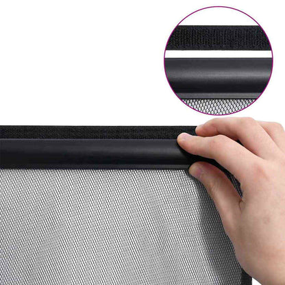Insect Door Screen with Mesh Curtain Black 70 x 220 cm