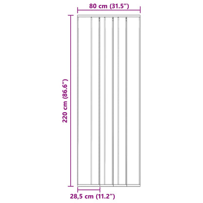 Insect Door Screen with Mesh Curtain Black 80 x 220 cm