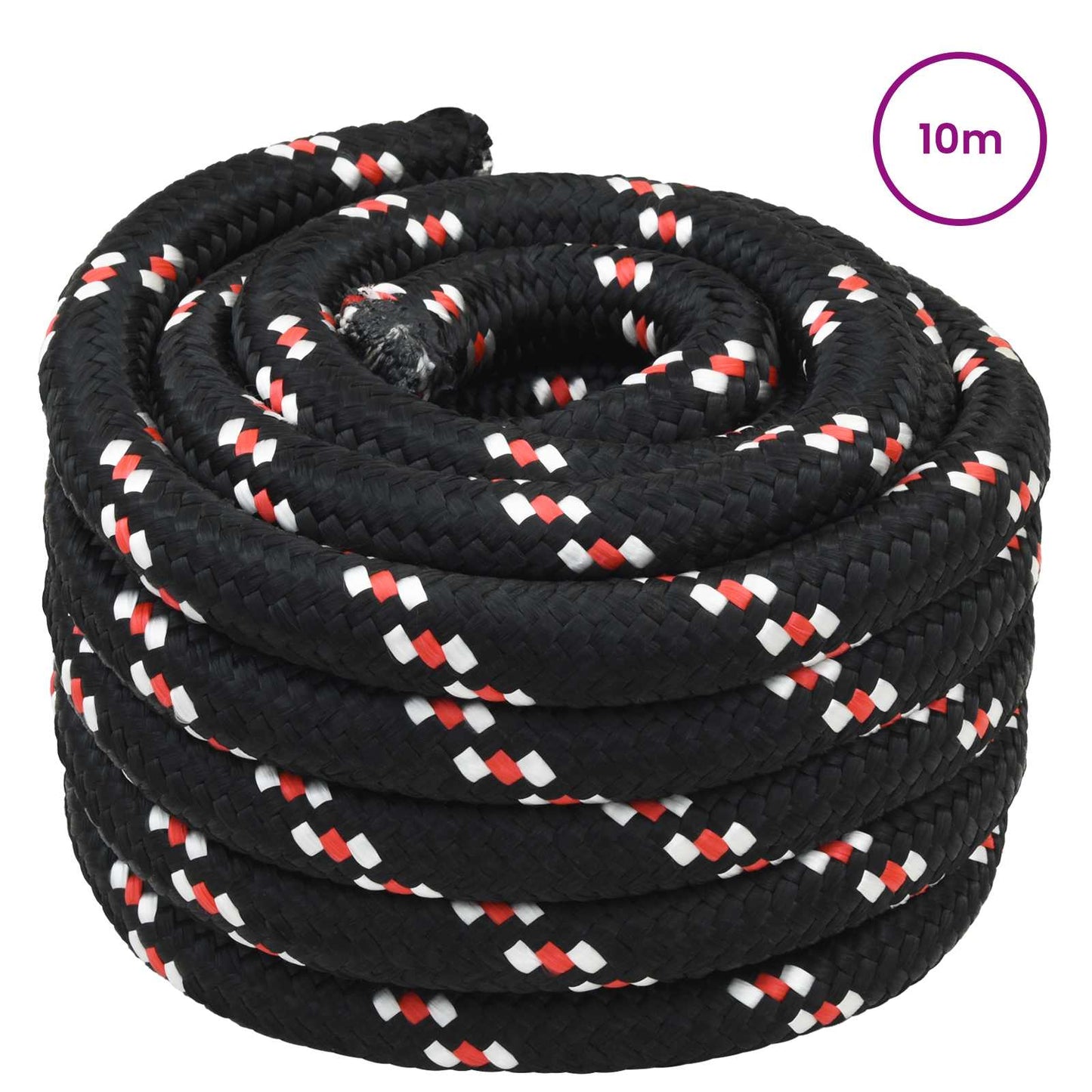 Boat Rope 10 m 5 Black and Red PP