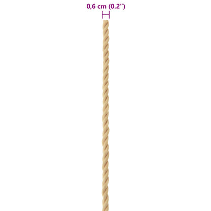 Boat Rope 50 m 0.6 Natural PP
