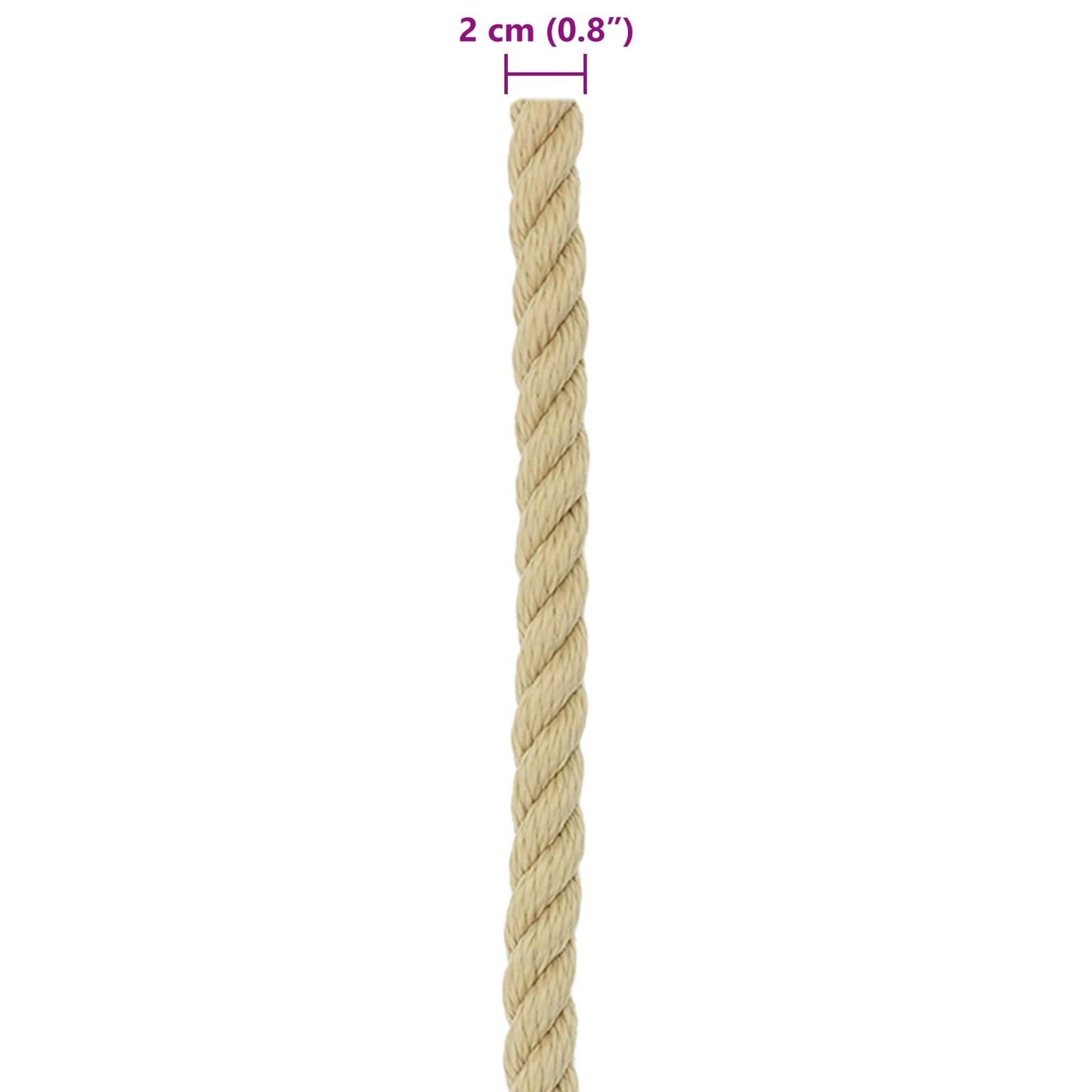Boat Rope 50 m 2 Natural PP