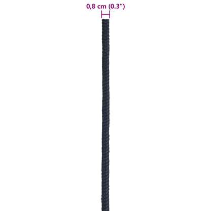 Boat Rope 0.8 mm 25 m Royal Blue Polyester