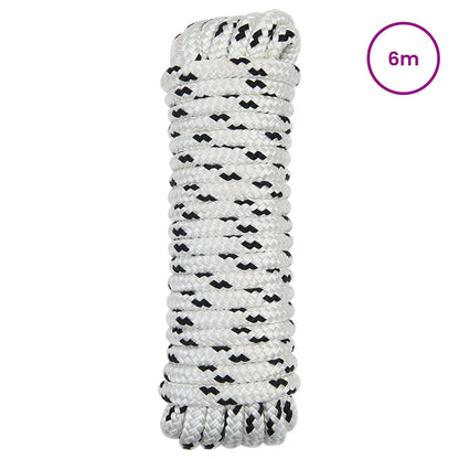 Boat Rope 6 m 1 White and Black Polyester