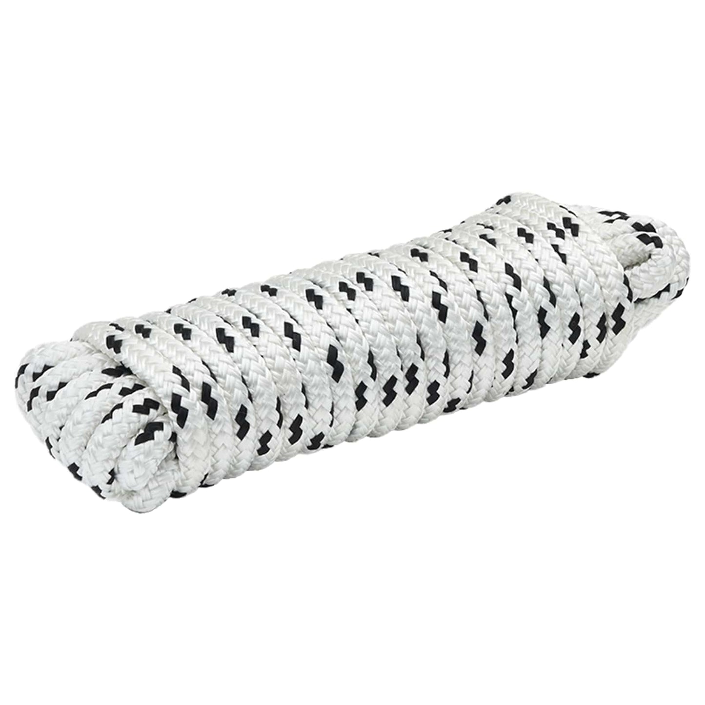 Boat Rope 12 m 1.2 White and Black Polyester