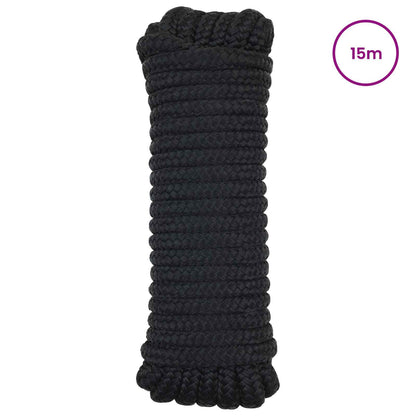 Boat Rope 15 m 1.6 Black Polyester
