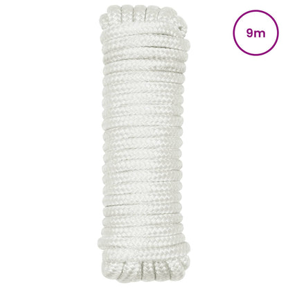 Boat Rope 9 m 2 White Polyester
