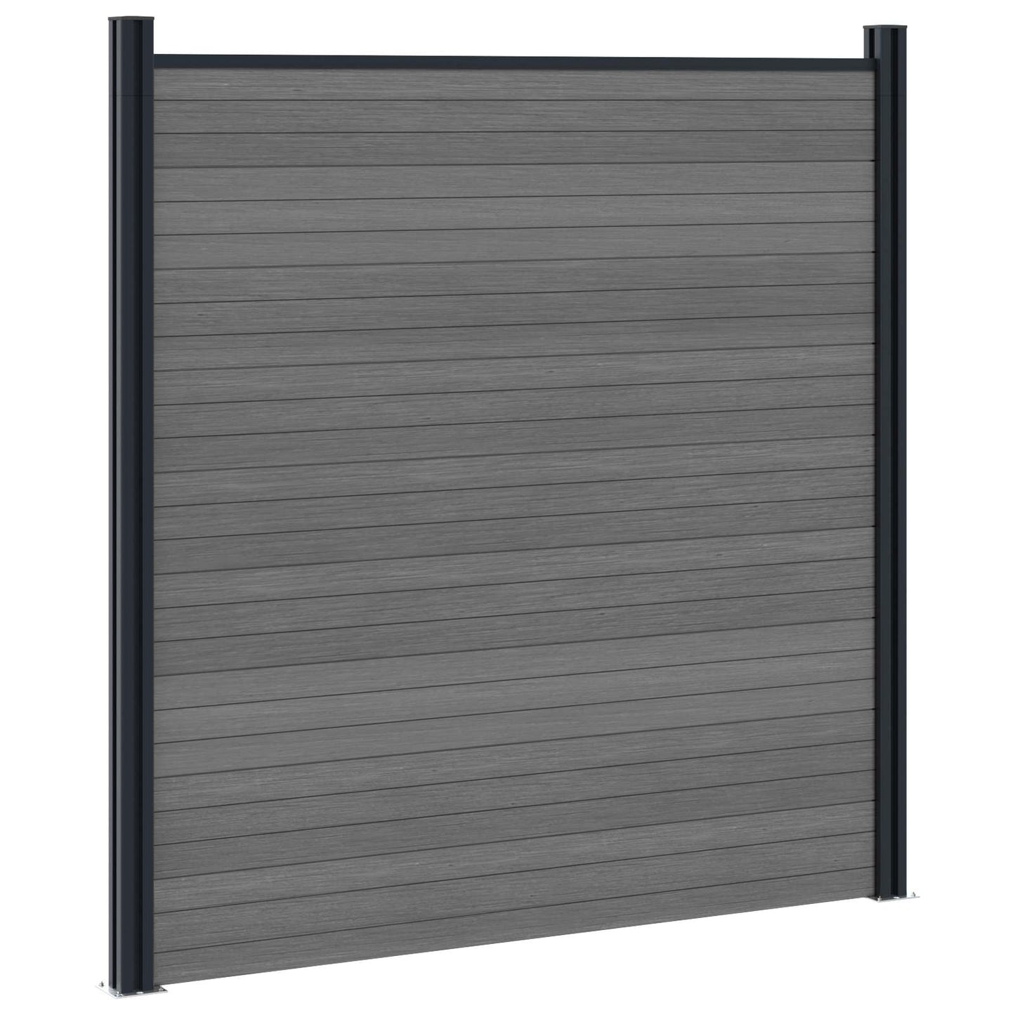 Fence Set 1391 x 186 cm WPC and Aluminium Grey