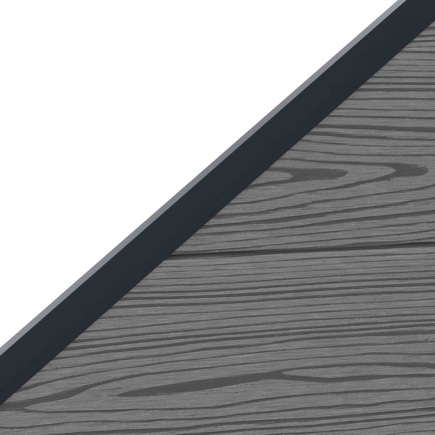 Fence Set 446 x 186 cm WPC and Aluminium Grey