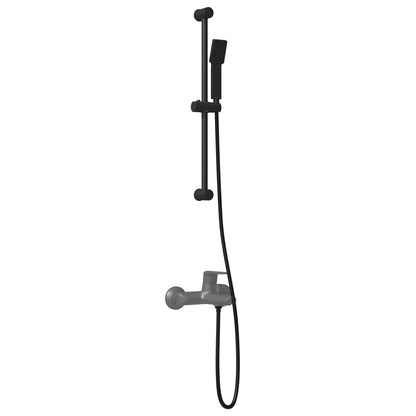 Shower System Set Black 70 cm Stainless Steel
