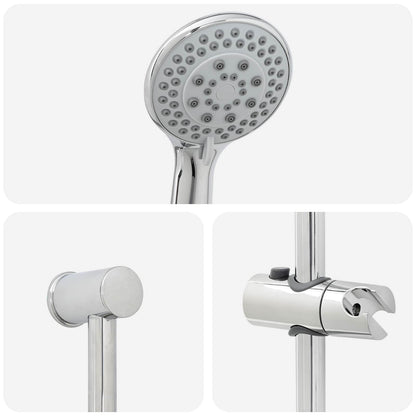 Shower System Set Chrome 100 cm Stainless Steel
