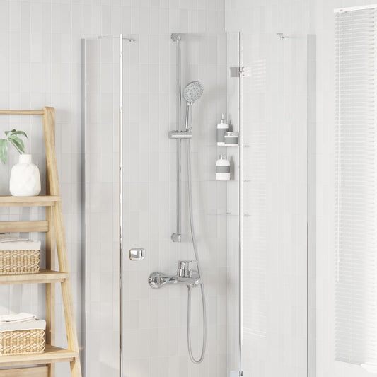 Shower System Set Chrome 100 cm Stainless Steel