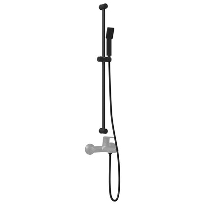 Shower System Set Black 100 cm Stainless Steel